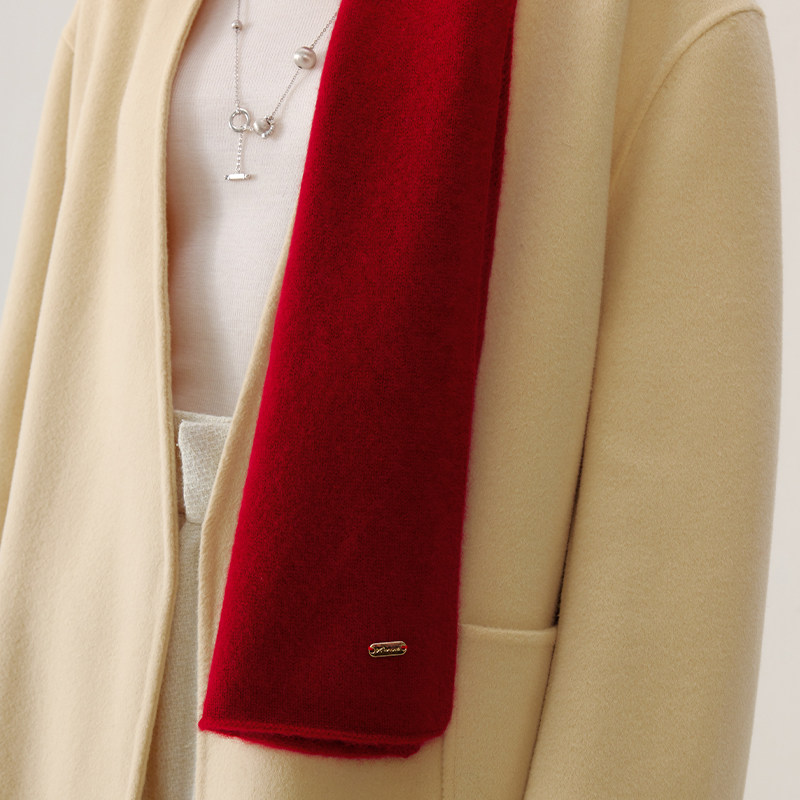 xinuosichou惜诺 康赛妮100%山羊绒围巾女冬季简约蓝色围脖可亲子,淘宝优惠券,粉丝福利购,淘宝优惠卷