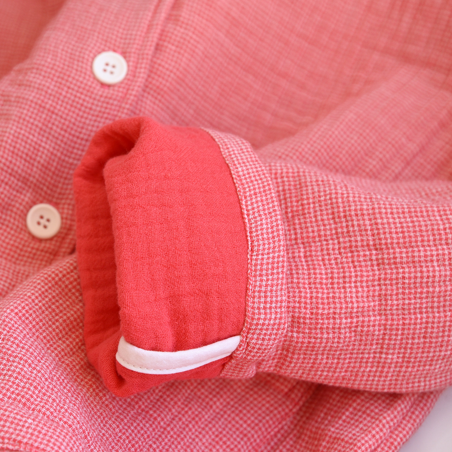 春秋冬季新款色织四层纱睡衣长袖长裤女士包边大码休闲简约家居服,淘宝优惠券,粉丝福利购,淘宝优惠卷