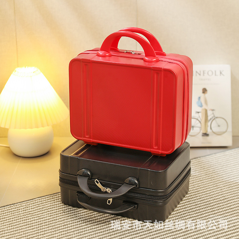 优选定制手提行李箱女礼盒logo伴手礼糖果色14寸化妆箱收纳箱包小 - 图2
