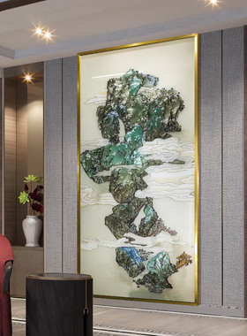 萱颜玄关轻奢可定制珐琅画