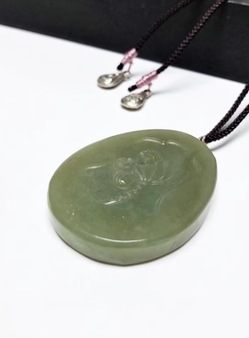 D954#新疆和田玉老矿黄口料精工雕莲藕吊坠大挂件 50.8*39*8.5mm