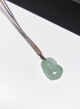 D500# 天然A货翡翠阳绿葫芦福禄寿吊坠20*15.3*6.6mm