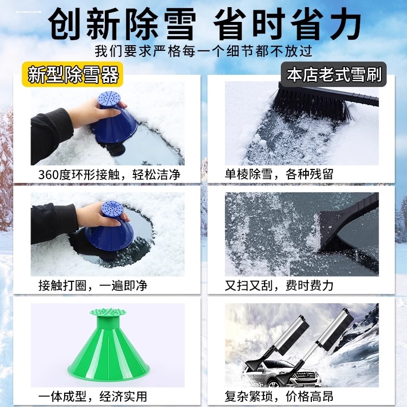 汽车用除雪铲多功能扫雪刷子除霜神器除冰铲子刮雪板冬季清雪工具-图0