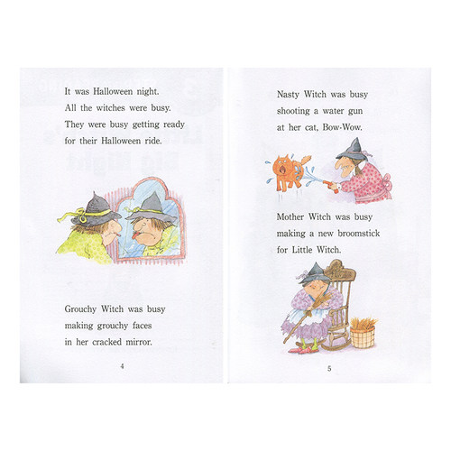 小女巫的夜晚英文原版 企鹅兰登英语分级绘本第一阶  三阶 Little Witch's Big Night - 图2