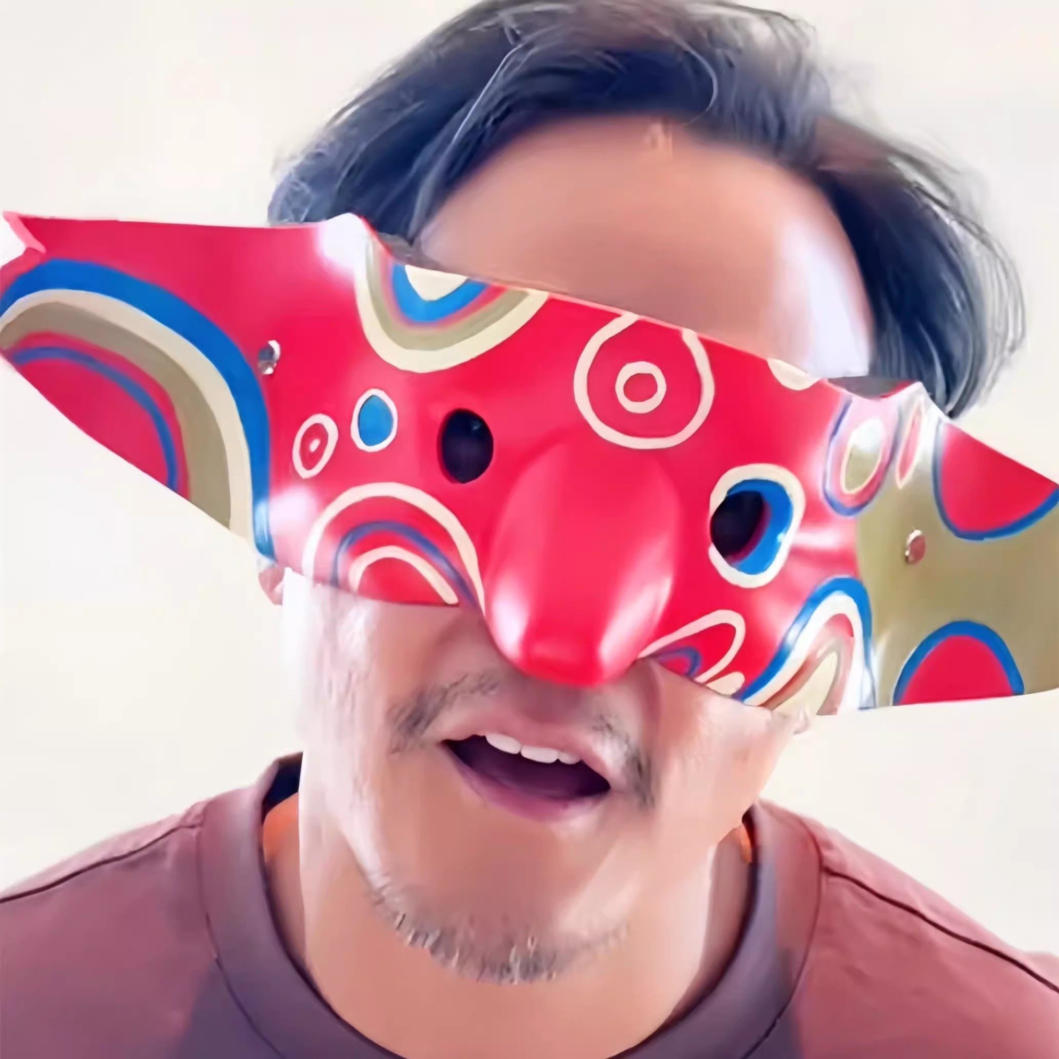 吴彦祖面具新警察故事湖树脂万圣节装扮半脸成人搞怪阿祖同款面具