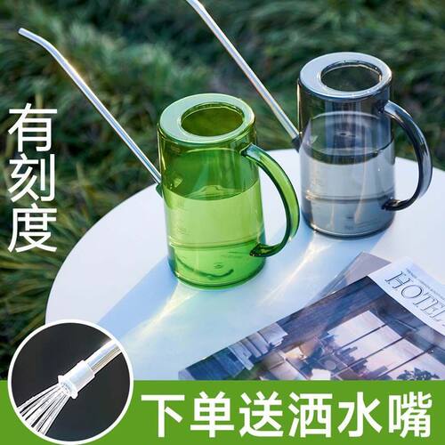 弯嘴浇水壶园艺多肉盆栽养花大容量不锈钢长嘴浇花壶洒水壶 - 图2