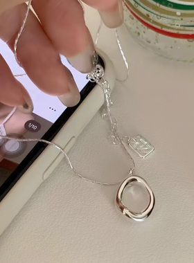 古罗珠宝925纯银蛇骨链女生