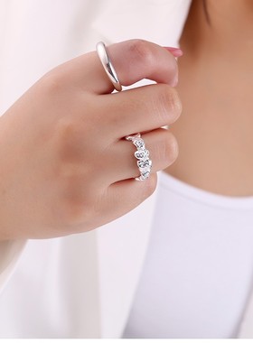 古罗珠宝女925银锡纸造型