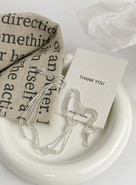 古罗珠宝925纯银多层珠珠链女生