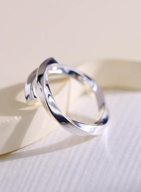 古罗珠宝女生s925银小众莫比乌斯