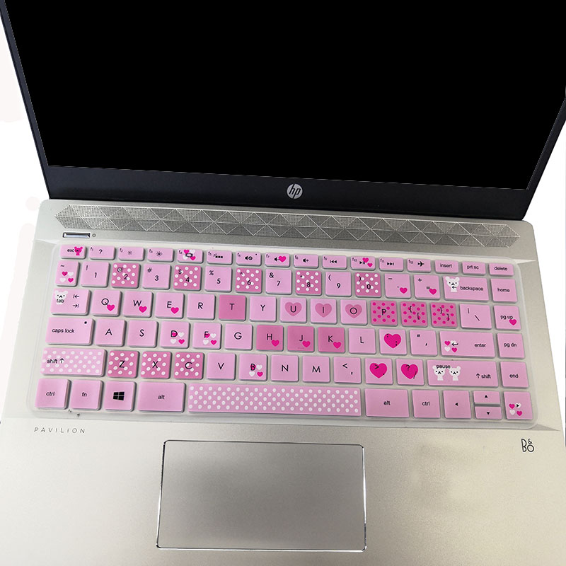 14寸惠普HP Pavilion Laptop 14-ce2xxx笔记本电脑键盘保护贴膜按键防尘套凹凸垫罩透明彩色键位膜带印字配件 - 图2