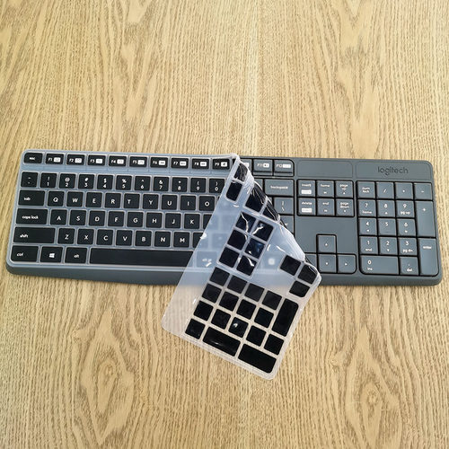 Logitech罗技MK315无线键盘保护膜K375s多设备无线蓝牙键盘防尘套MK235台式机按键凹凸垫罩键位膜全覆盖配件 - 图0