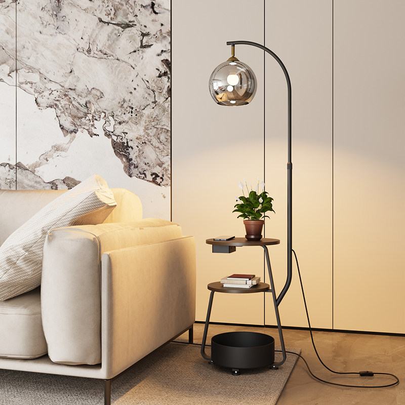 客厅沙发边几置物落地灯意式极简中古风氛围感卧室床头柜台灯一体,淘宝优惠券,粉丝福利购,淘宝优惠卷
