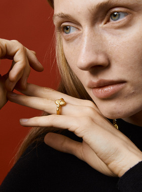 Mouhooland/暮后之地蛇年限定灵蛇献瑞戒指情侣款食指戒小众设计