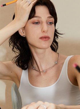 Mouhooland暮后之地蕾丝系列蕾丝小花花项链锁骨链国潮配饰情侣款