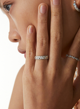 Mouhooland花边波浪戒指