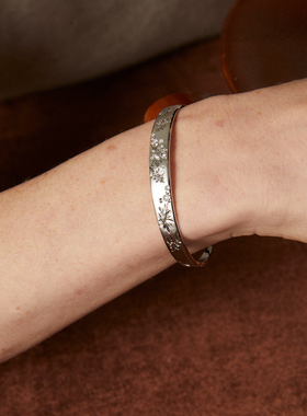 Mouhooland/暮后之地葡萄系列葡萄藤花纹手镯原创设计情侣款手环