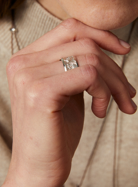 Mouhooland/暮后之地葡萄系列葡萄藤花纹戒指原创设计情侣款指环