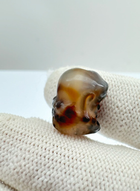 天珠改达摩祖师顶珠腰珠，文玩配饰百香星月佛手金刚猴头顶珠腰珠