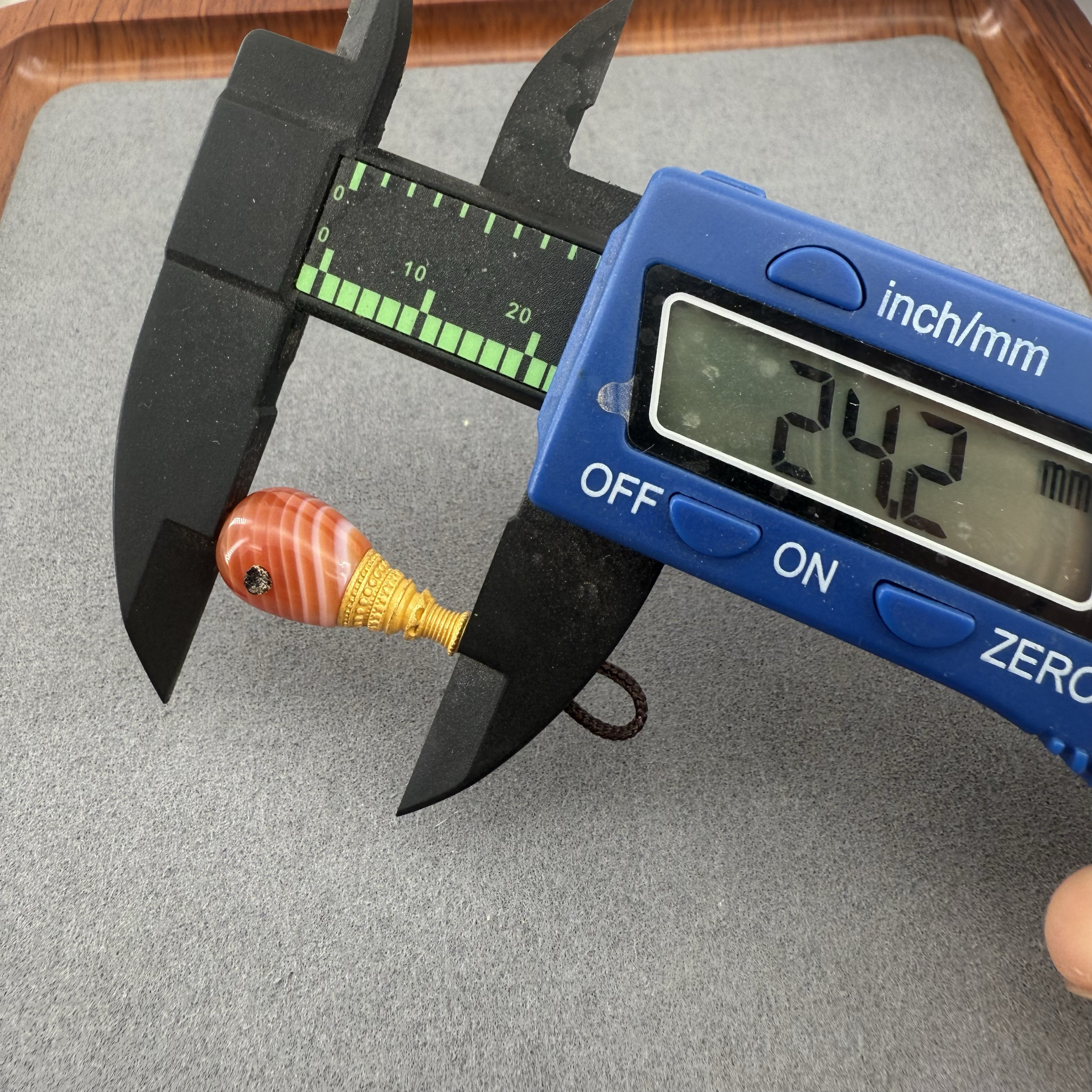 天然三文鱼缠丝玛瑙三通佛头diy文玩配饰百香星月佛手金刚猴头核 - 图2