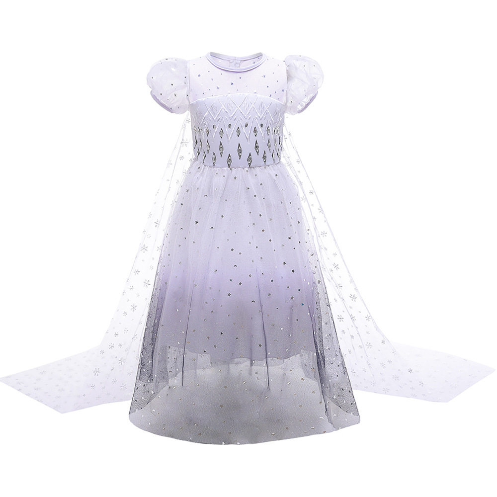 2020新款冰雪奇缘2同款白色公主裙 玛贝娅民族服装/舞台装