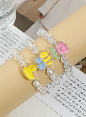 miniso同款小熊手链发圈可爱