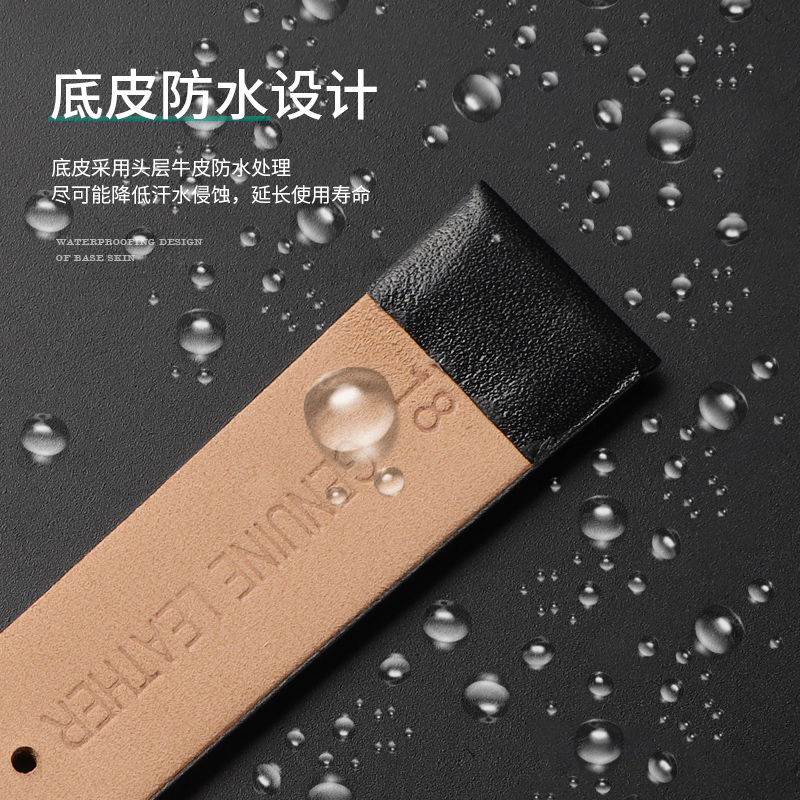 freedomcity手表旗舰店freedomcity 真皮表带男女超薄平纹表链手表带代用天梭dw天王ck1
