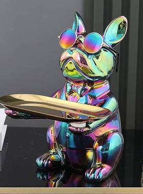 入户门口放钥匙收纳摆件客厅鞋柜玄关鹿搬装饰品乔迁礼物电视柜