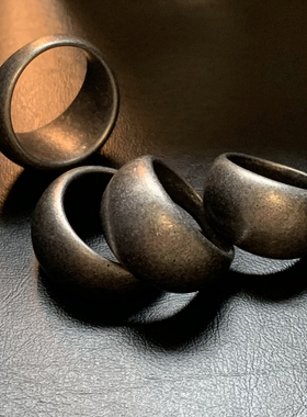 千钧-古法钛钢权戒食指复古尾戒