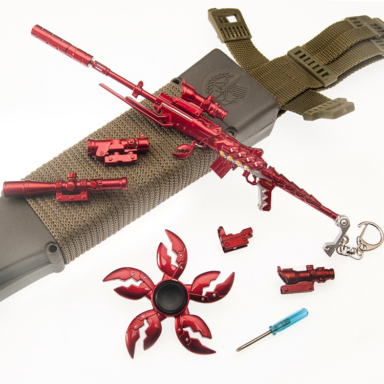 和平精英皮肤mini14龙虾霸霸合金枪玩具仿真金属儿童吃鸡模型小枪