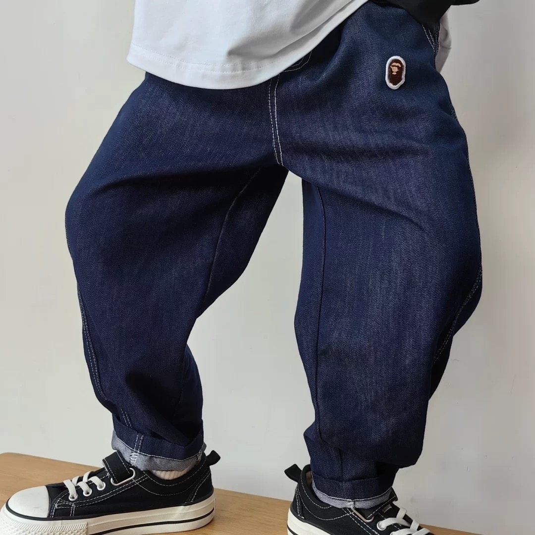 冬季加绒儿童牛仔裤2025秋冬新品日系奥利绒软糯长裤保暖直筒裤潮,淘宝优惠券,粉丝福利购,淘宝优惠卷