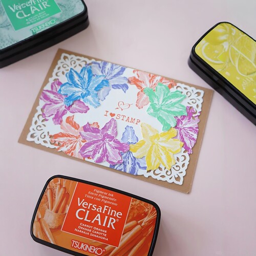 日本进口VersaFine CLAIR  VFC高铁手帐剪贴橡皮章月猫速干印台 - 图1