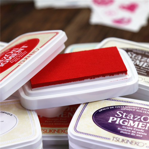 日本月猫stazon PIGMENT多全功能印台橡皮章猪猪手帐秒干快干印泥 - 图1