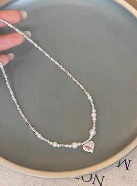 设计碎银子小众轻奢百搭配饰珍珠