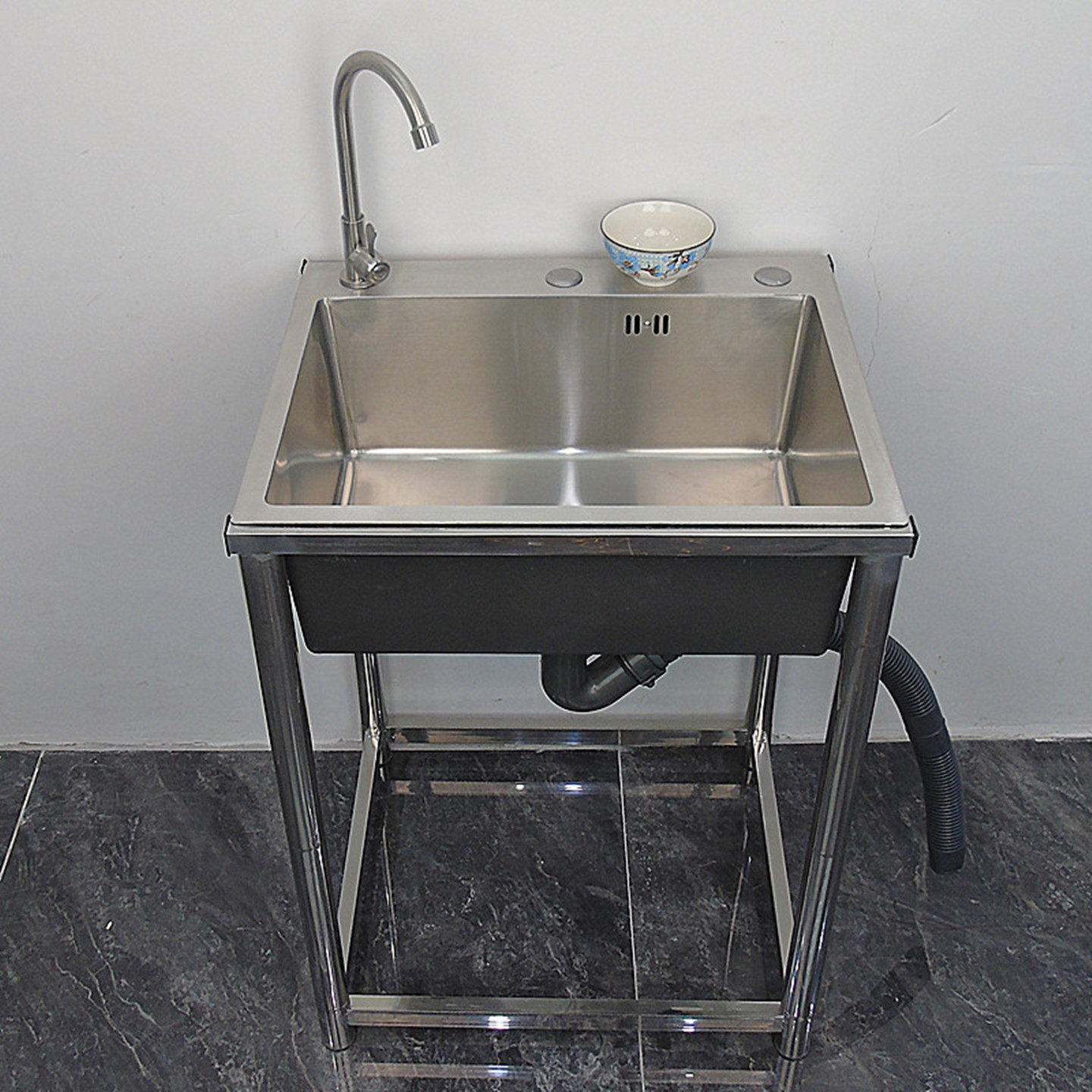 加厚不锈钢水槽厨房洗碗槽家用单槽带支架一体商用大单水池洗菜盆,淘宝优惠券,粉丝福利购,淘宝优惠卷