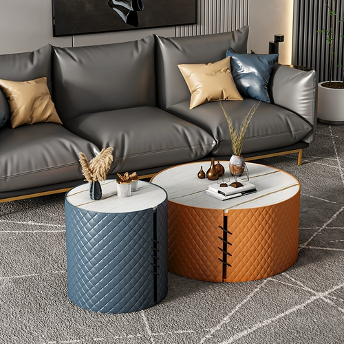 Столпная доска для кофейного столика Light Luxury Modern Big Group совпадает с небольшими единицами в гостиной скандинавской гостиной, творческий круговой журнальный столик, несколько высоких чувств