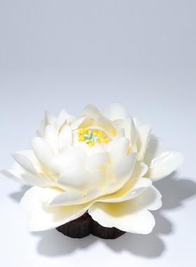夫己风动花单花中号新中式手工陶瓷艺术装饰客厅餐厅卧室玄关摆件