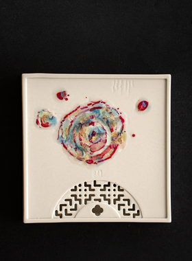 夫己纯手工陶瓷接福壶承系列德化陶瓷茶桌客厅餐厅卧室摆件