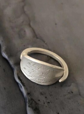 新款高品质现货莎士比亚黑塞诗歌款雕纹戒指