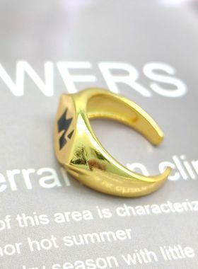 新款现货高版本不死鸟火男戒指 瓦罗兰特金色戒指