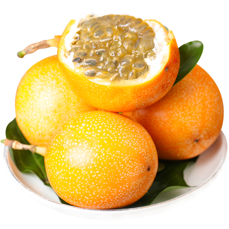顺丰速运 云南特色热情果2斤装香甜橙黄色百香果纯甜梅山新鲜水果 - 图0