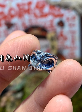 纯银S925精工大鹏鸟文玩趣味搭配DIY配饰