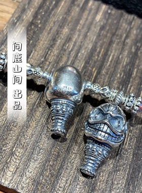 纯银S925尸陀林主三通3D硬银工艺定制款三通