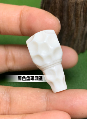 鹿角雕刻无像一体三通佛头文玩配饰星月金刚菩提百香籽手串diy