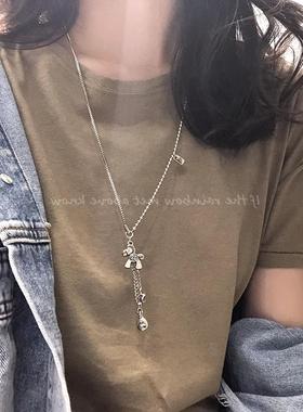 马上有钱花钛钢吊坠女ins长款