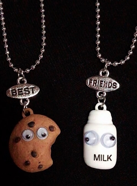 古着原宿童趣风情侣项链吊坠定制