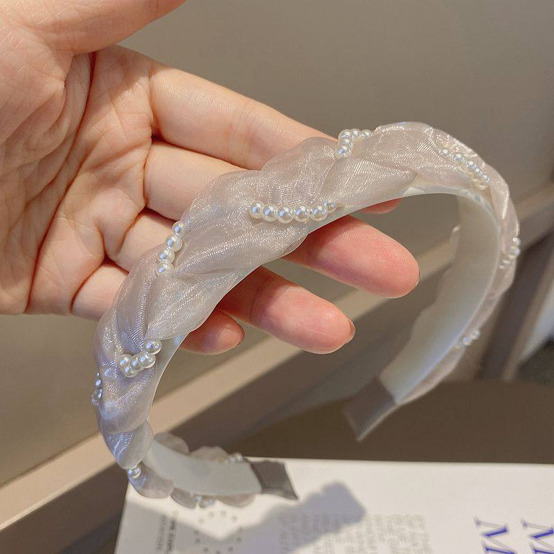 悠家甜美温柔少女女网纱珍发饰