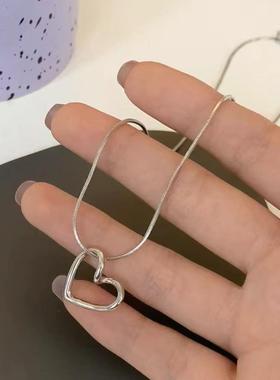 镂空爱心项链简约ins学生