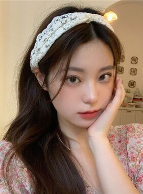蕾丝发带仙女森系超仙飘带发箍女绑发编发头饰丝带头带女发饰新款