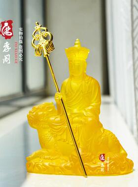 精品水琉璃大愿地藏菩萨家用佛堂供奉地藏王随身佛小佛像车载摆件